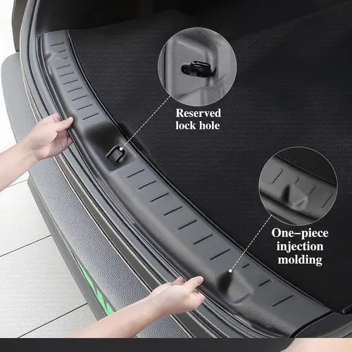 Imagen 1 del producto Placa protectora de barra de umbral de maletero para Tesla Model Y Launch/Juniper 2025 TPE cubierta protectora lateral placa de alféizar de puerta accesorios de coche