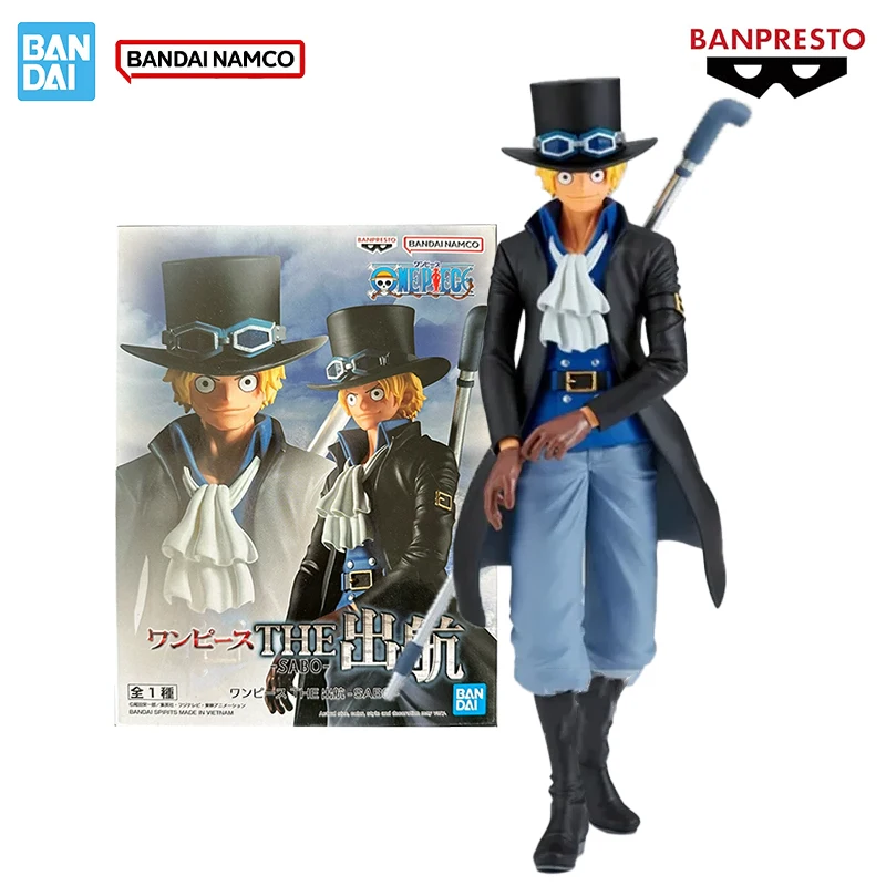 

Bandai Genuine One Piece Banpresto Sabo THE Sailing PVC Anime Figure Model Collection Gift Desktop Toys Gift for Children