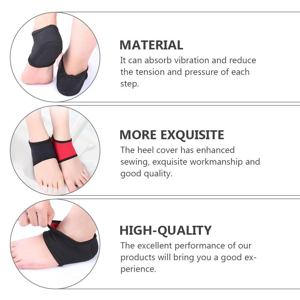 

Heel Protective Covers High Quality Neoprene Durable Long Sewing Vibration Absorption Reduce Pressure Anti Wear