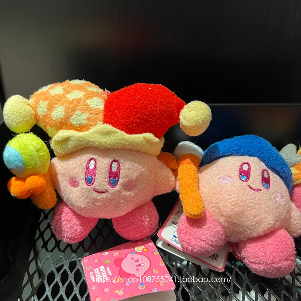 2025 novo 10cm estrela kirby estrela pingente bonito kawaii chapéu de pelúcia chaveiro saco pingente menina presente decoração ornamento