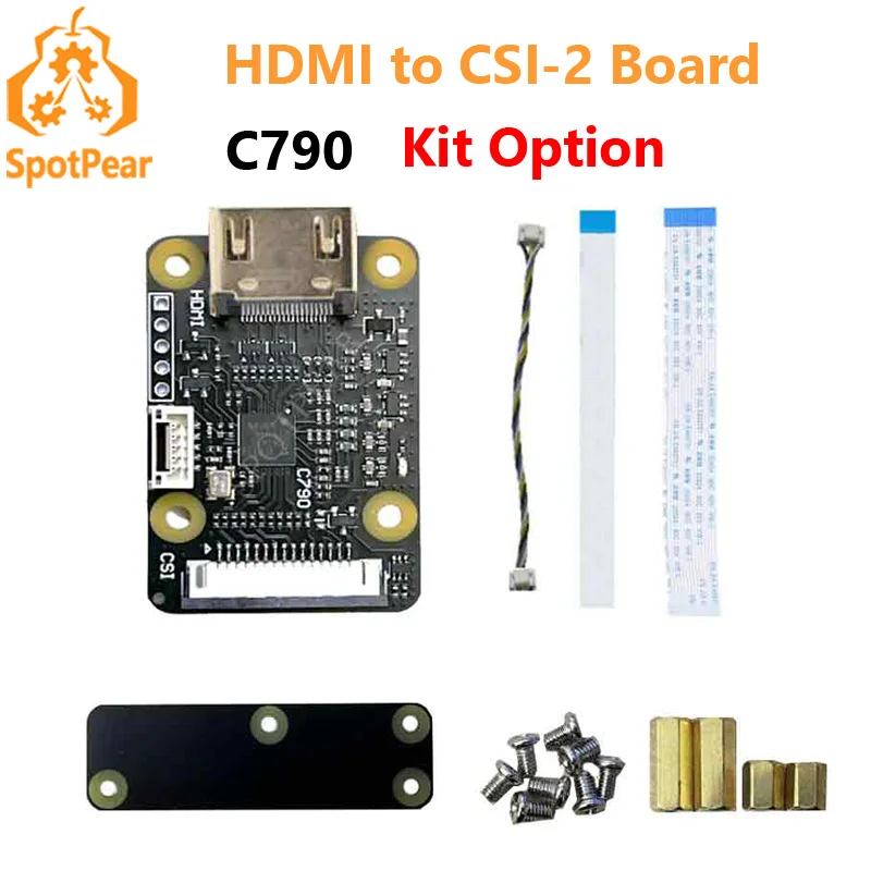 Raspberry Pi Camera Adapter HDMI to CSI-2 Board C790 HDMI IN 1080p25fp for Pi5 / ZERO / 3B/ 3 B+/4B/CM3/CM4 Support Audio