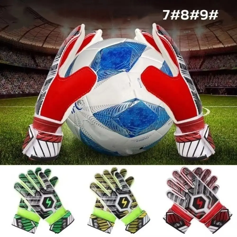 

1 Pair Finger Protection Football Goalkeeper Gloves Cushioning Antiskid Kids Goalie Gloves Major Double Layer Wrist