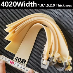 Thickened 2.0 40mm Wide Flat Rubber Band with High Elasticity Long Rod Slingsshot Shooting Rubber Band Hunting Accessories