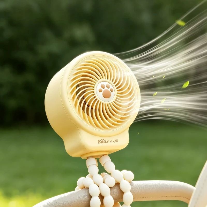 Portable Electric Fan Shake Head Small Fan Octopus Appearance Baby Stroller, Children's Bed Clip Fan 4000mAh Lithium Battery