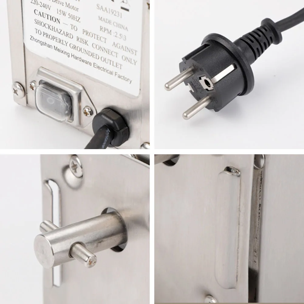 

Stainless Steel BBQ Motor Weather Resistant Housing Easy to Clean Suitable for Open Fire and Charcoal Grilling