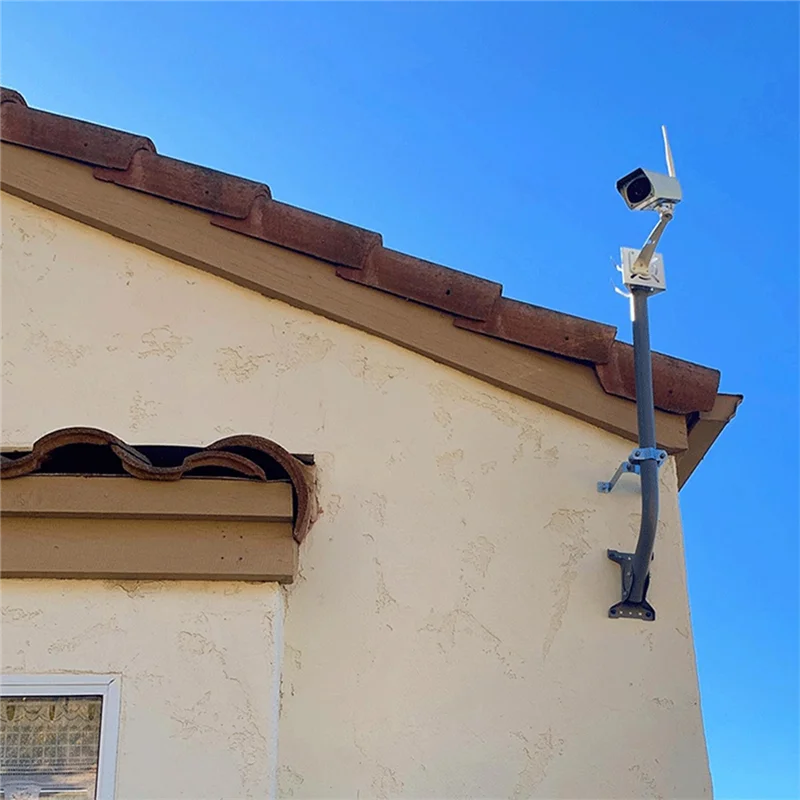 A76G-Heavy-Duty Podwójny uchwyt ścienny do masztu antenowego TV ze wspornikami i śrubami dociskowymi