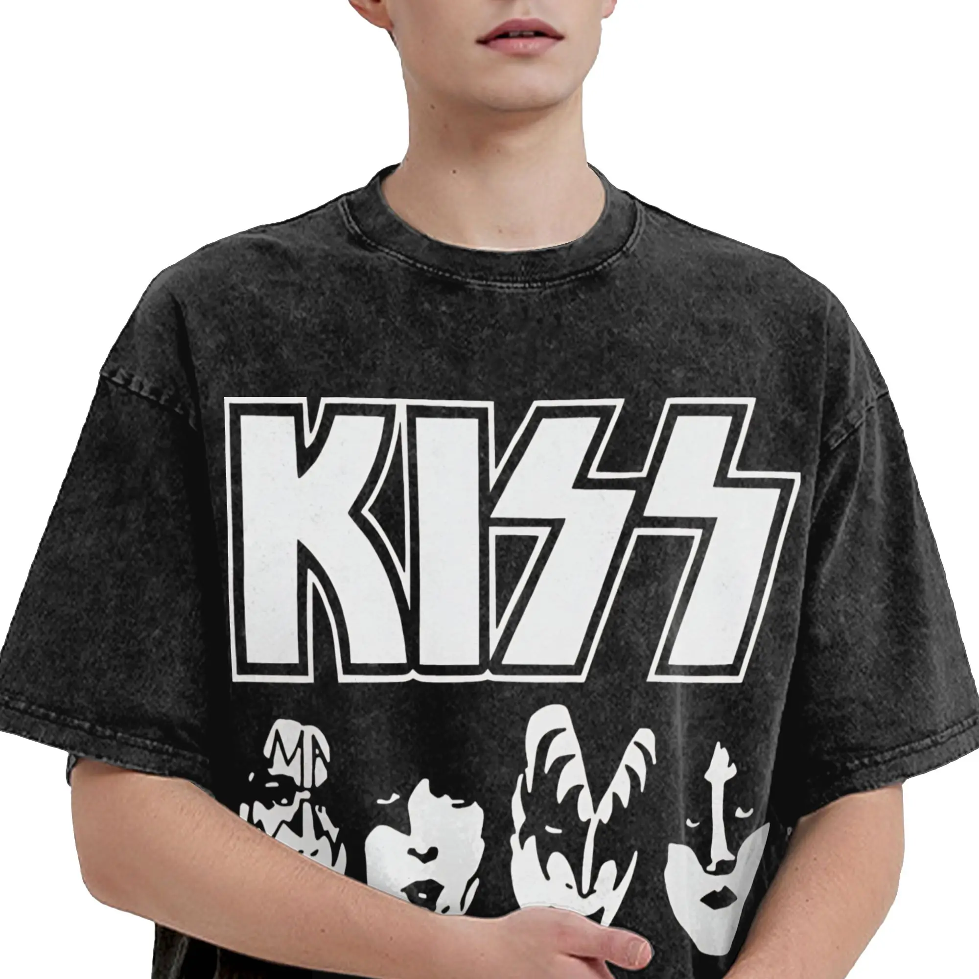 تي شيرت Rip Ace Frehley The Spaceman 1951-2025 قبلة الفرقة تي شيرت مغسول كبير الحجم موضة للرجال والنساء ملابس الشارع الشهير تي شيرت صيفي