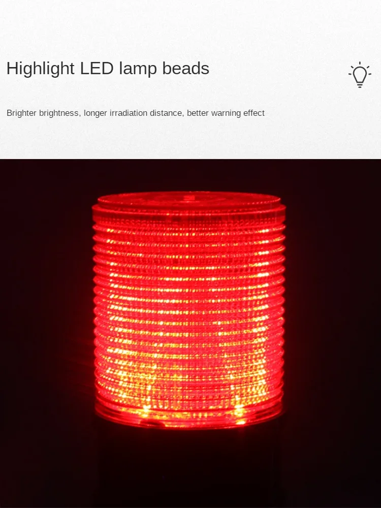 Lampe stroboscopique à LED à cellules sèches et aimant pour la sécurité routière, lumière clignotante, rouge et bleu, idéale pour un chantier, la nuit ou la solmusicale