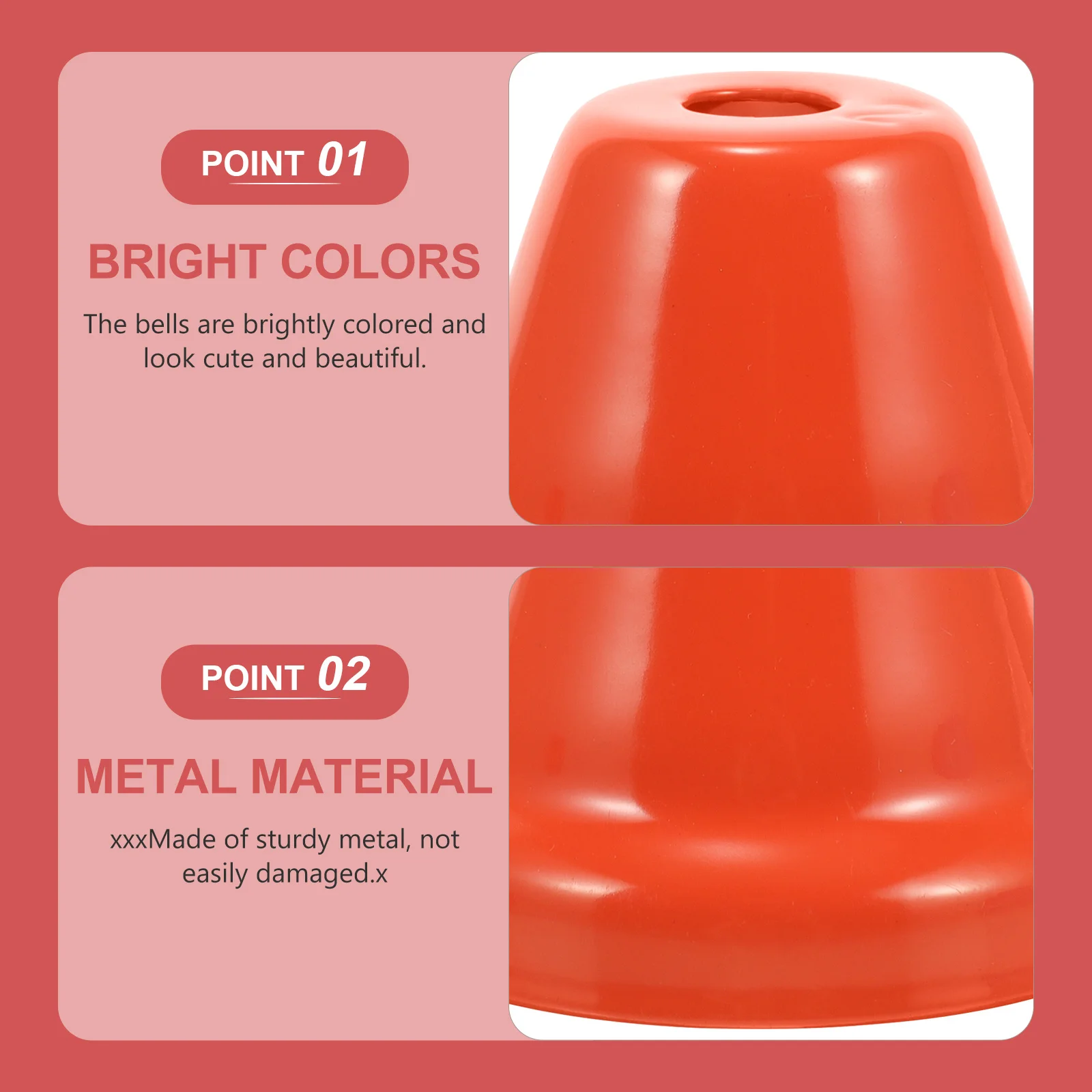 

8Pcs Small Colored Metal Bells Decorative for DIY Crafts Projects Fine Workmanship and Bright Colors Small Bells