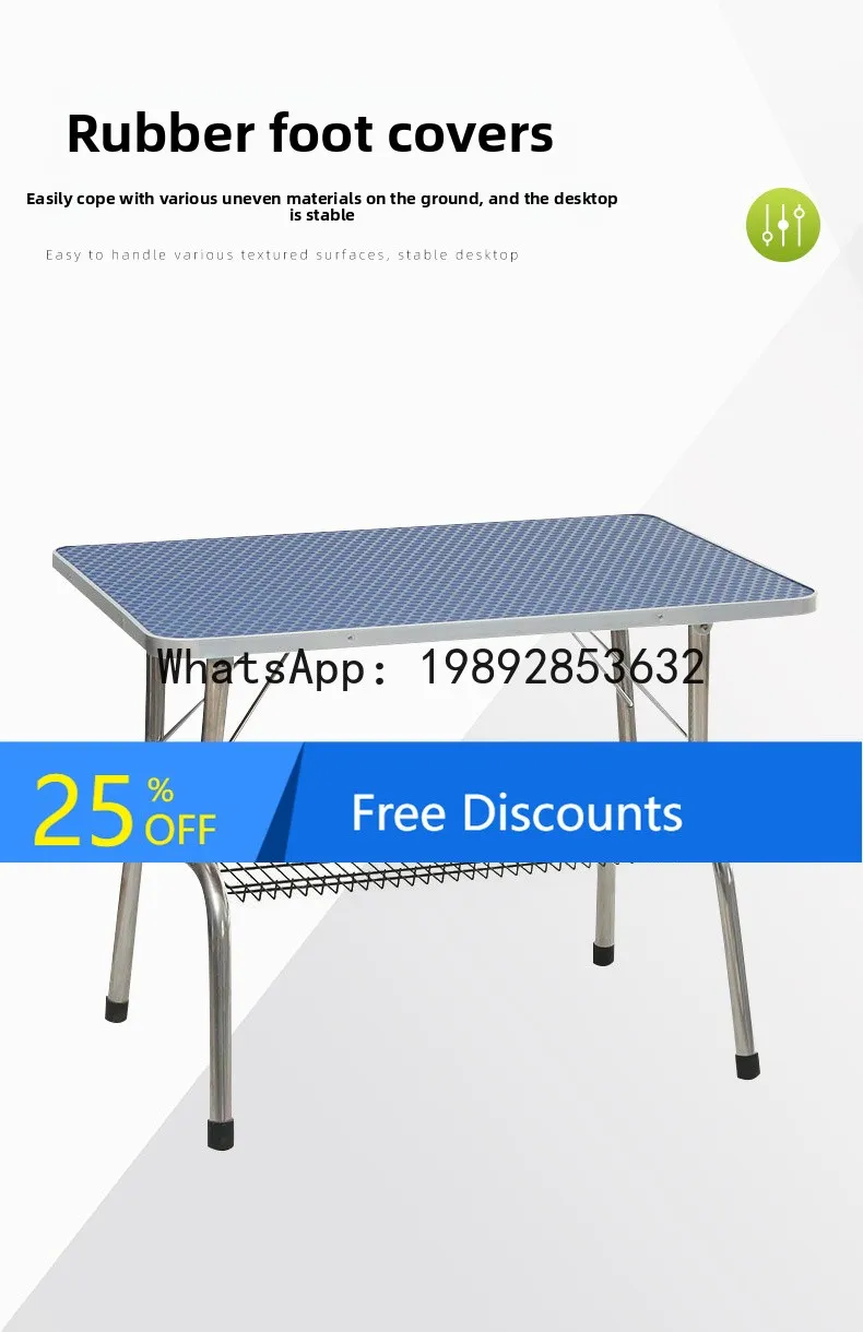 

YFY Pet Grooming Table for Washing Cats and Dogs, Shearing, and Trimming, Stainless Steel Portable Foldable Grooming Table