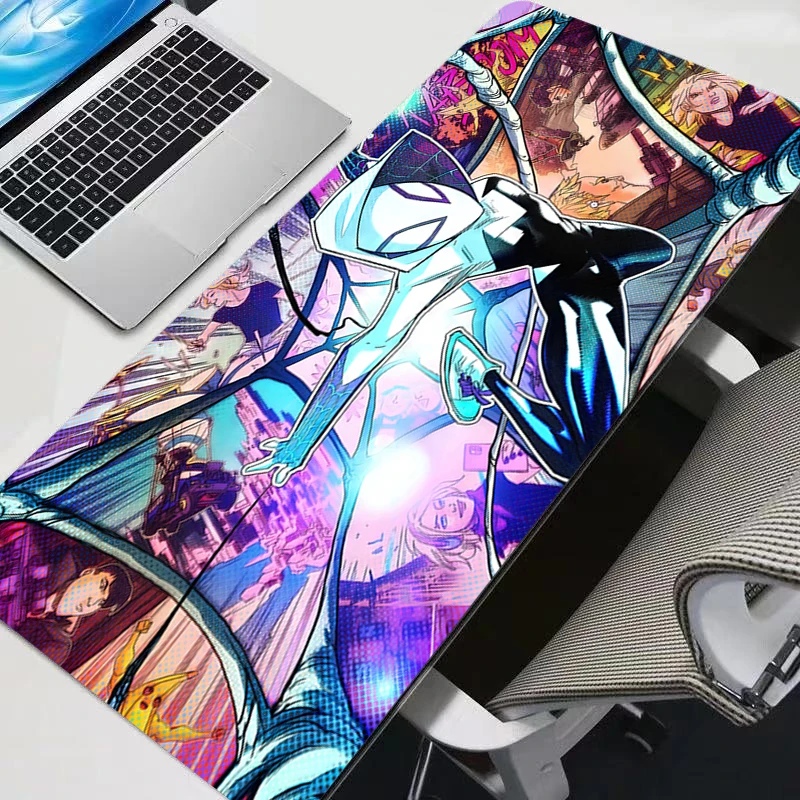 لوحة ماوس Spider-Woman Gwen كمبيوتر محمول مكتبي أكبر XXL سرعة كمبيوتر صغير لوحة مفاتيح مكتبية حصيرة ملحقات ألعاب الكمبيوتر المحمول لوحة ماوس