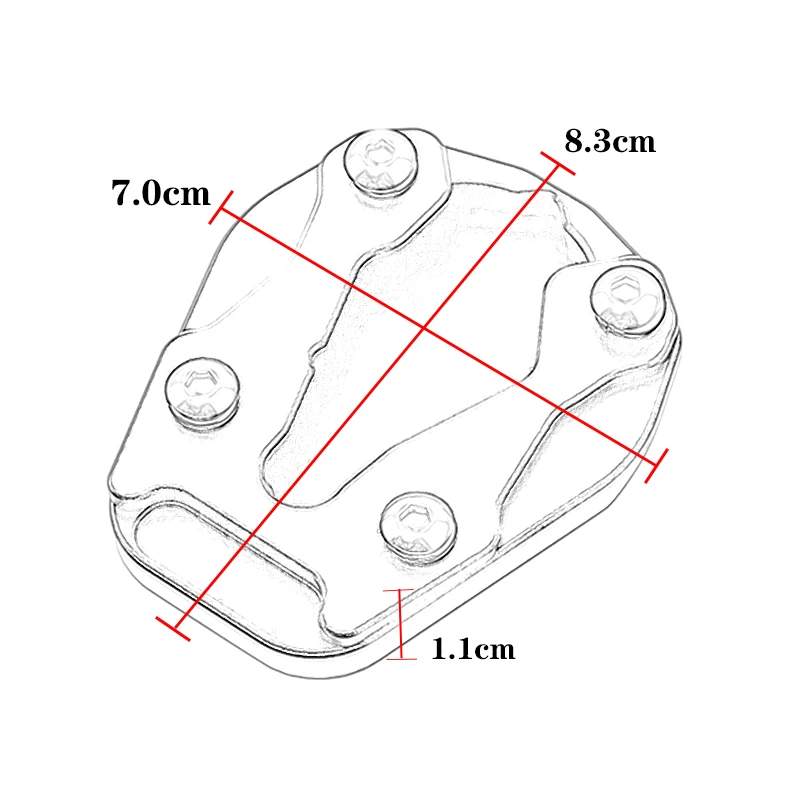 ل CFMOTO 450MT MT450 CF 450 MT 2024 2025 الدراجات النارية القدم الجانب حامل المكبر لوحة الوسادة مسنده تمديد الملحقات
