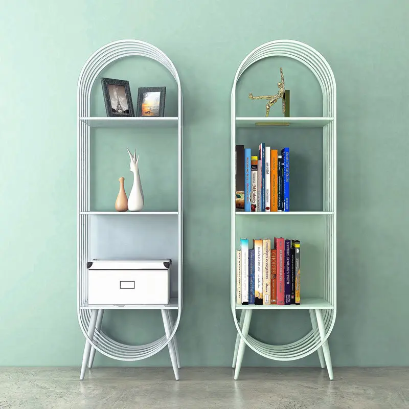 Creative Iron Bookshelf Book Shelf Furniture Floor Book Storage Rack Book Cabinet Multi-Layer Book Rack For Living Room Bedroom