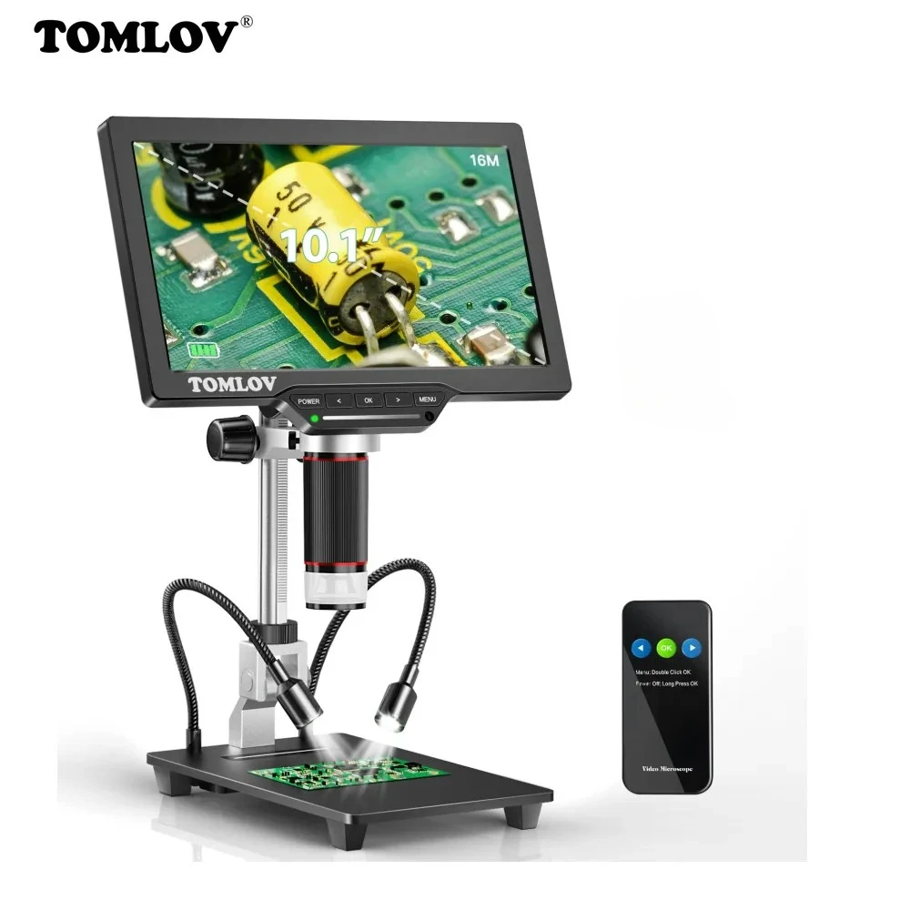 TOMLOV DM202 Digital Microscope DM201 Pro HDMI Microscop LED 10\