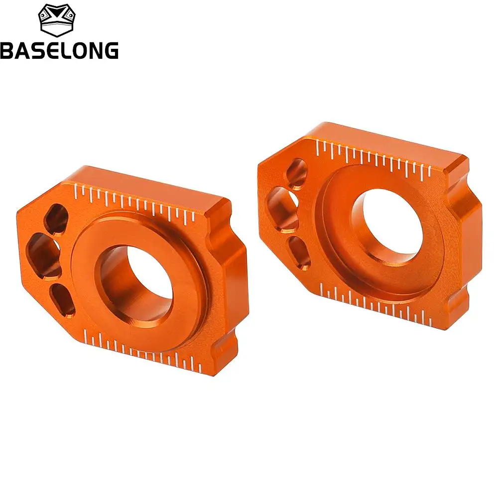 Orange CNC Rear Chain Adjuster Axle Block For KTM SX SXF XC XCF EXC EXCF XCW XCFW 125 150 200 250 300 350 400 450 500 525 530