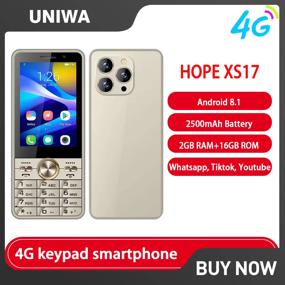 UNIWA HOPE XS17 4G Клавиатура Смартфон