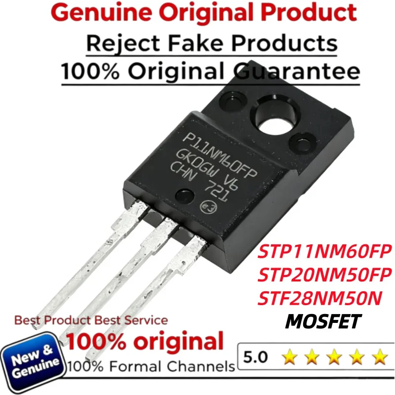 10pcs 100% New Imported Original  STP20NM50FP  P20NM50FP STP11NM60FP P11NM60FP  STF28NM50N 28NM50N Transistor TO-220F