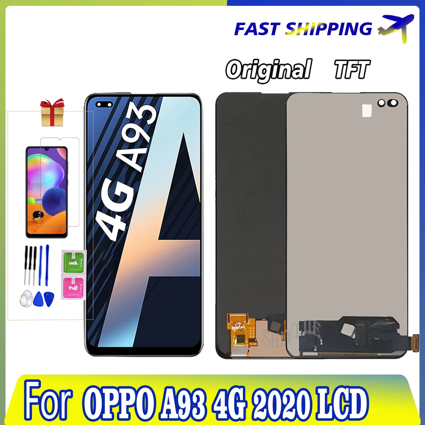 

6,43 "AMOLED для Oppo A93 4G CPH2121 ЖК-экран с сенсорным экраном для Reno 4 4G reno 4 lite, сменный ЖК-дисплей с дигитайзером в сборе