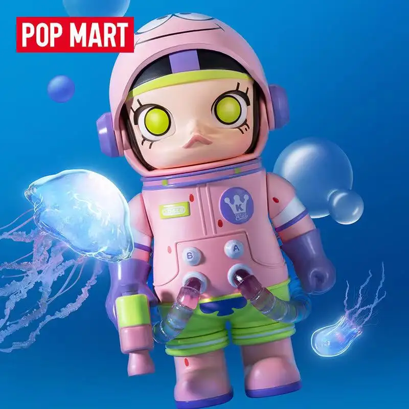 POP MART-MEGA SPACE MOLLY 100% serie 02-B, figura de acción de Anime Kawaii, figuritas de adorno, decoración del hogar, muñecas de escritorio,