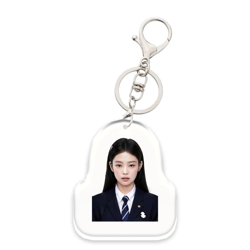 New Homemade Star Acrylic Keychain Girl Group Pendant Girl Heart School Bag Pendant Gift