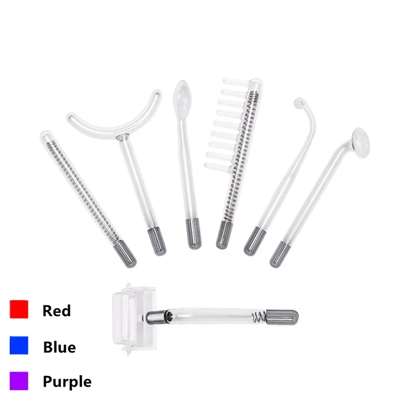 Replaceable Electrotherapy Glass Tube High Frequency Electrode Wand Neon Tube Acne Spot Remover Spa Beauty Device Facial Care