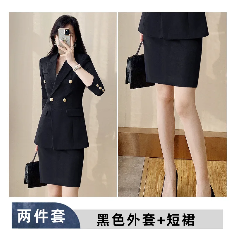 Suit Women's Spring and Autumn Job Interview Civil Servant Business Wear Temperament Workplace Formal Wear Suit Jacket Overalls