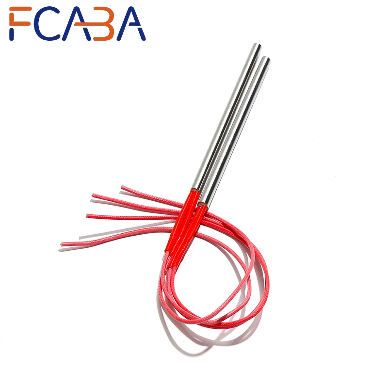 FCABA Stainless Steel Electric Cartridge Heater 6x180mm/6x190mm Industrial Heating Tube Element 250W/300W for Hot Molding