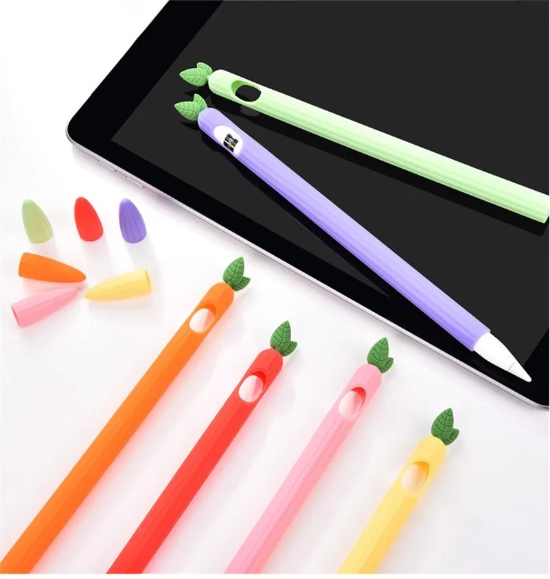 

Pencil Case for Apple Pencil 1st 2nd Generation Or Pencil Pro Tablet Stylus Protective Cover Soft Silicone Shockproof Non-slip