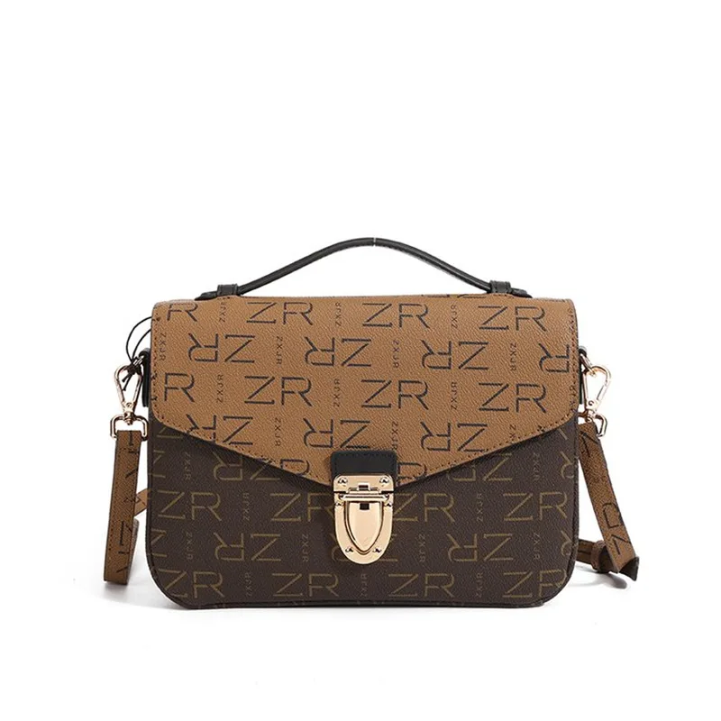 

2025 Small Square Bag Printed Lettering | Stylish Minimalist Shoulder Crossbody Top Handle Purse