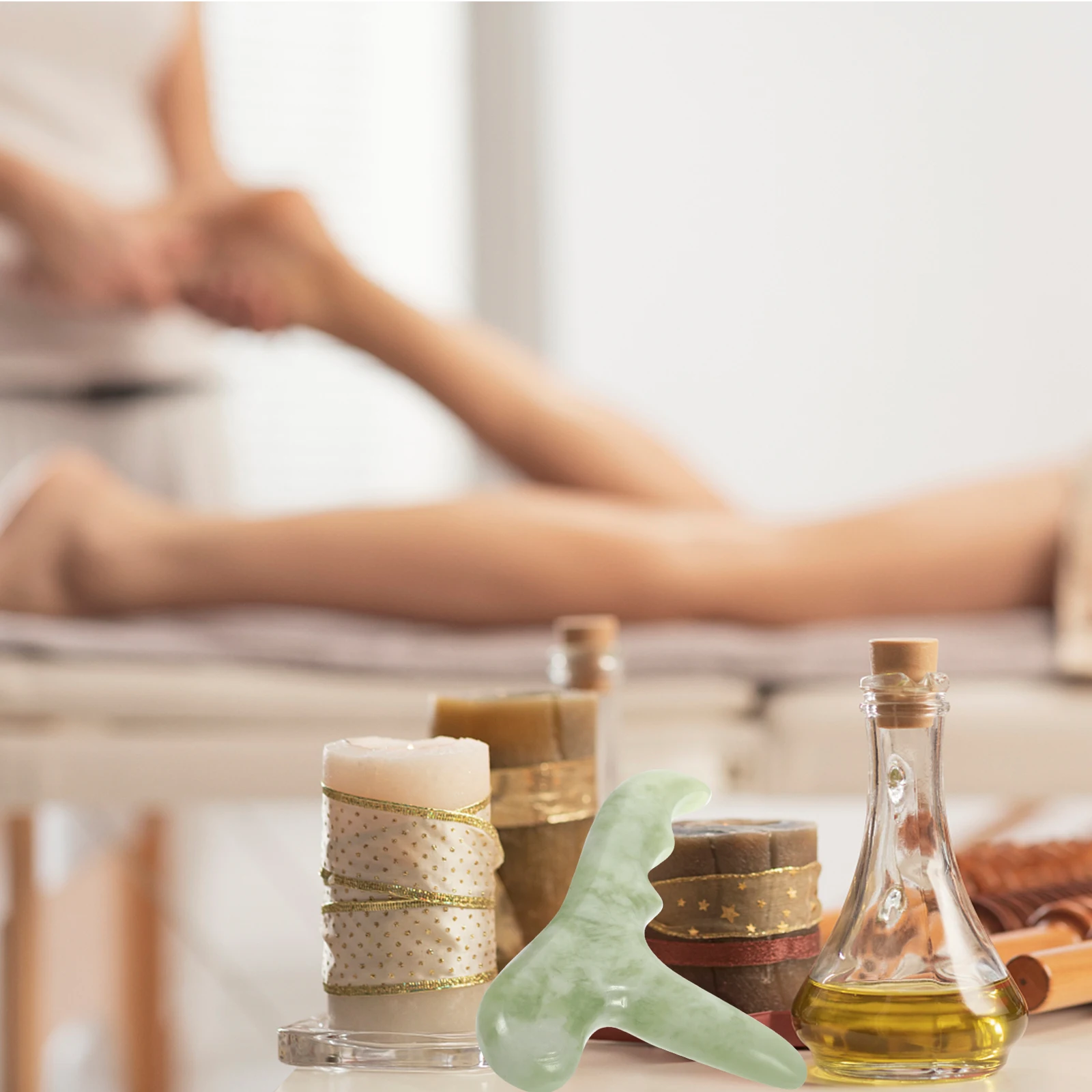 

Массажная палочка с нефритовым камнем, массажер для акупунктурных точек для ног, рук, тела, релаксация, портативный массажный инструмент для ухода за ногами, массажер с каменной палочкой