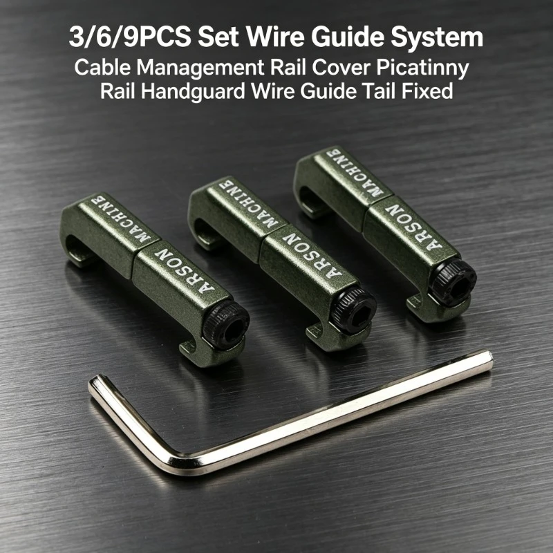 Tactical 3/6/9PCS Wire Guide System Cable Management Rail Cover Picatinny Rail Handguard Wire Guide Tail Fixed For Hunting Gear