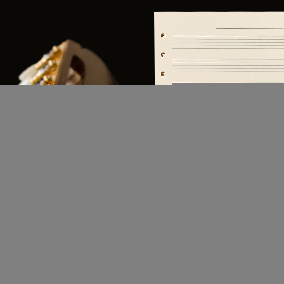 

100 Sheets Five- Manuscript Paper Notebook Refill Writing 3mm Line Spacing Blank Sheet Music Loose Leaf Staff