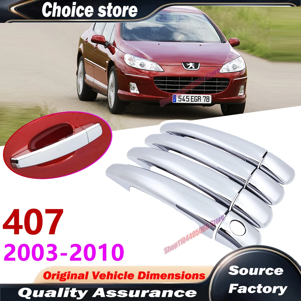 For Peugeot 407 sw 2003~2010 Car Armrest Storage Box Center Console Organizer Tray Pallet Holder Stickers Trim Set