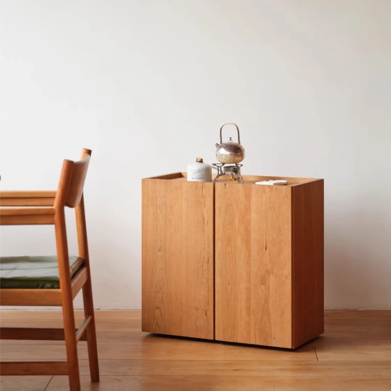 

Tea side cabinet, solid wood medieval tea cabinet, living room side storage, small cabinet, tea table