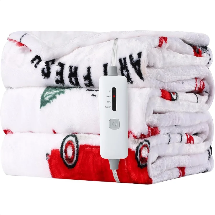 

Электрический бросок с подогревом, размер 50x60 с 4 уровнями нагрева, 3 часа, автоматическое отключение, мягкая и теплая фланелевая ткань из шерпа, моющаяся мультфильм