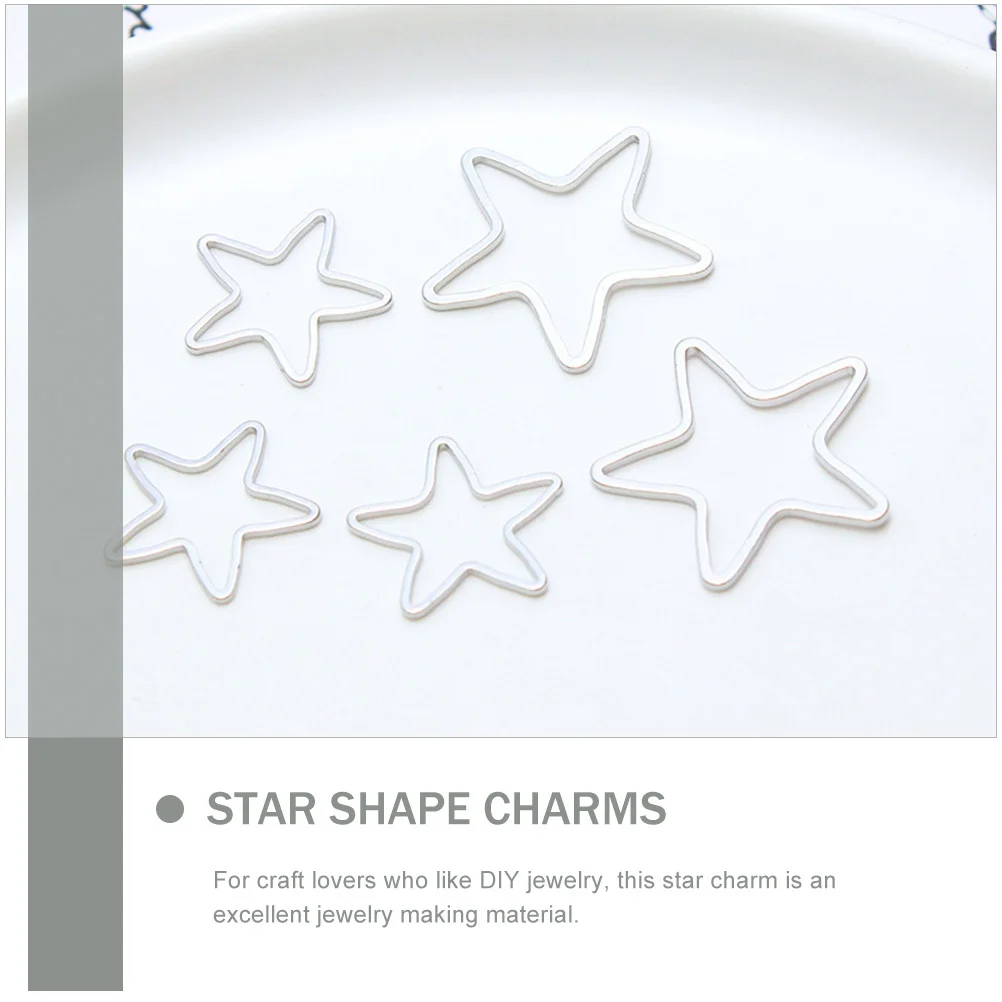 

20Pcs Star Charm Earrings Accessories Hollow Star Pendants for DIY Jewelry Making Craft Gift Supplies Birthday Wedding