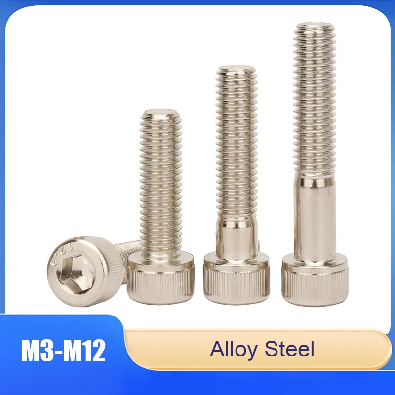 

M3-M12 Alloy Steel Grade 12.9 Nickel-Plated Partial-Thread Hexagon Socket Head Cap Screws Extended Screw Rods Cup Head Bolts