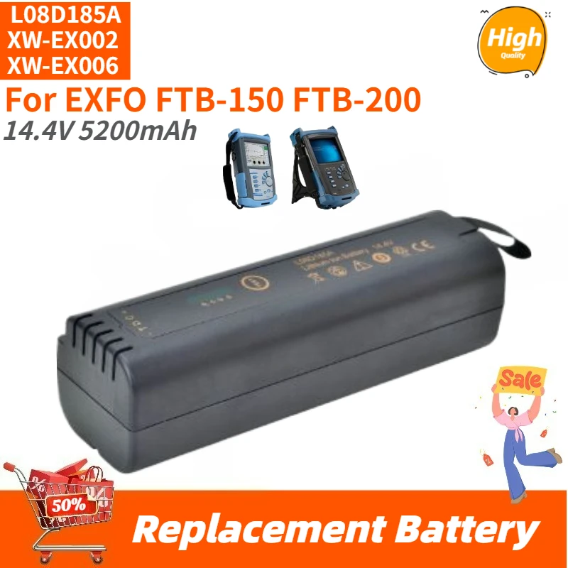 

Высококачественная аккумуляторная батарея L08D185A XW-EX002 XW-EX006 14.4V 5200mAh для EXFO FTB-150 FTB-200 L08D185UG, новая сменная батарея