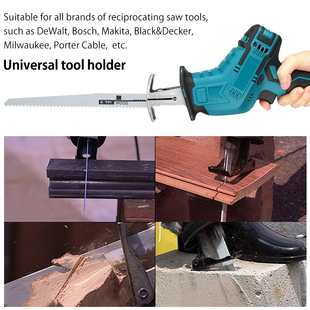 Imagem -03 - Lâminas de Serra Alternativa Sabre Serra Manual Multi Lâmina de Serra para Corte de Madeira Metal para Bosch Makita Dewalt Ferramentas Diy 12 Peças