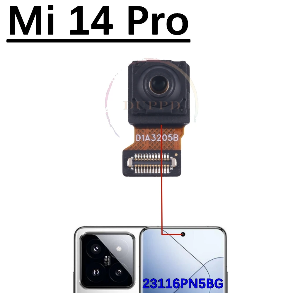الكاميرا الرئيسية المواجهة الخلفية لشاومي 14 برو Mi14 14Pro الجبهة Selfie كاميرا خلفية واسعة وحدة الكابلات المرنة أجزاء