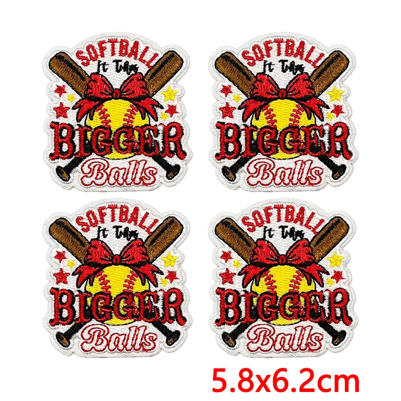 10 Stück Softball-Themen-Aufnä – Embroidery Quote Bewertung und Preis