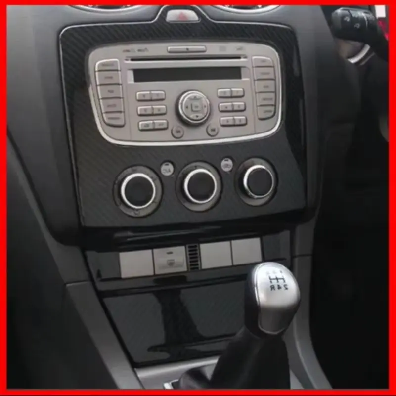 

For Ford For Focus Mk2 2009-2011 Interior Central Control Panel AC Audio Control Decoration Cover Trim Car Styling Accessories