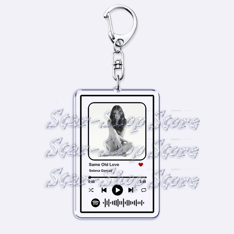 Popular Singer Keychains for Women Accessories Bag Calm Down Wolves Lose You To Love Me Music Songs Keying Jewelry Fans Gifts