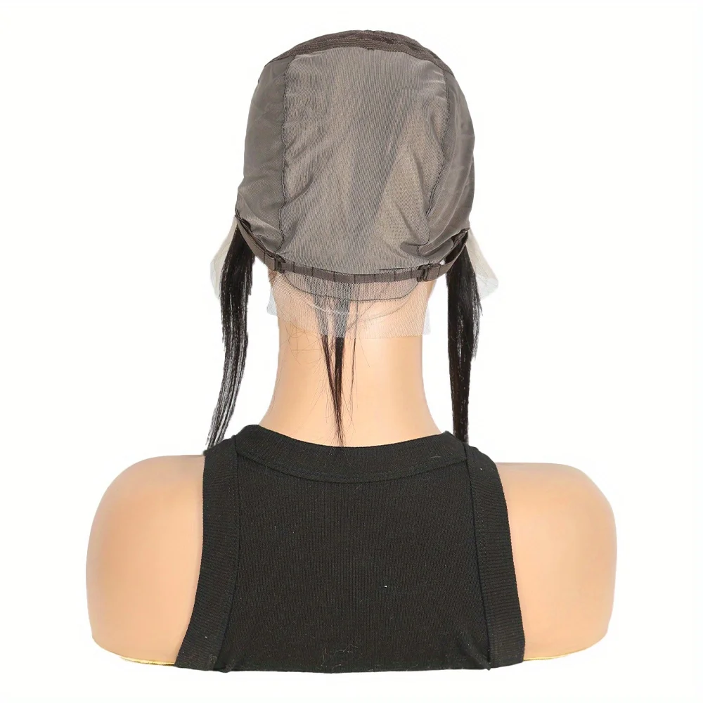 13x5x1 Transparent  Lace Straight Frontal Wig Cap for Making Human Hair Wigs - Natural Hairline, Adjustable Strap for Women