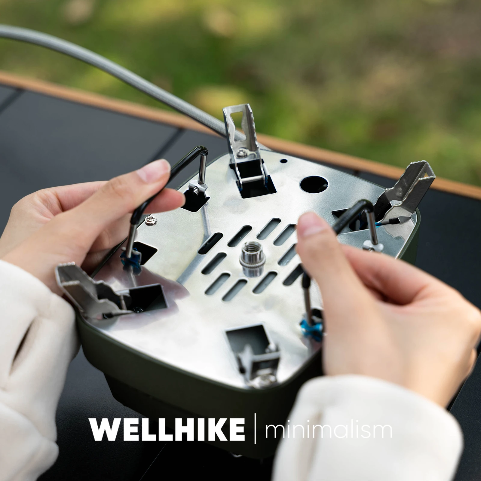 WELLHIKE السماء المرصعة بالنجوم متعددة الوظائف سخان غلاية مياه خارجية وموقد تخمير الشاي المحمولة موقد التخييم الصغير المستقر #5