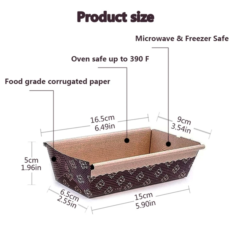 Zestaw 25 jednorazowych foremek do pieczenia Kuchenka mikrofalowa Forma na ciasto tostowe Papierowe bochenki chleba Dropship