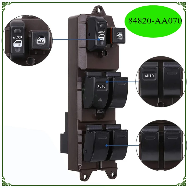 

84820-AA070 for Toyota RAV4 2001 -2005 Front Left Driver Side Master Power Window Door Main Switch Control Console Lifter Button