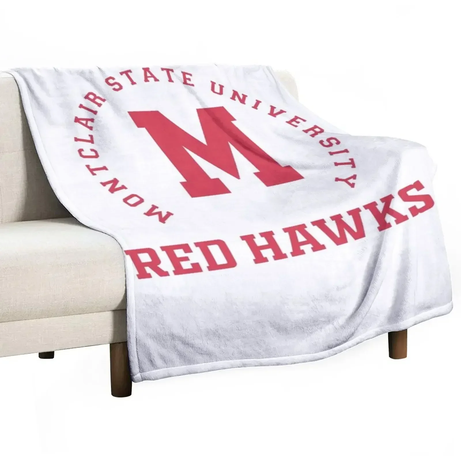 Montclair State 1908 University Apparel, Long Sleeve, Sweat, Throw Blanket Single Soft Plush Plaid Custom Decoratives Blankets