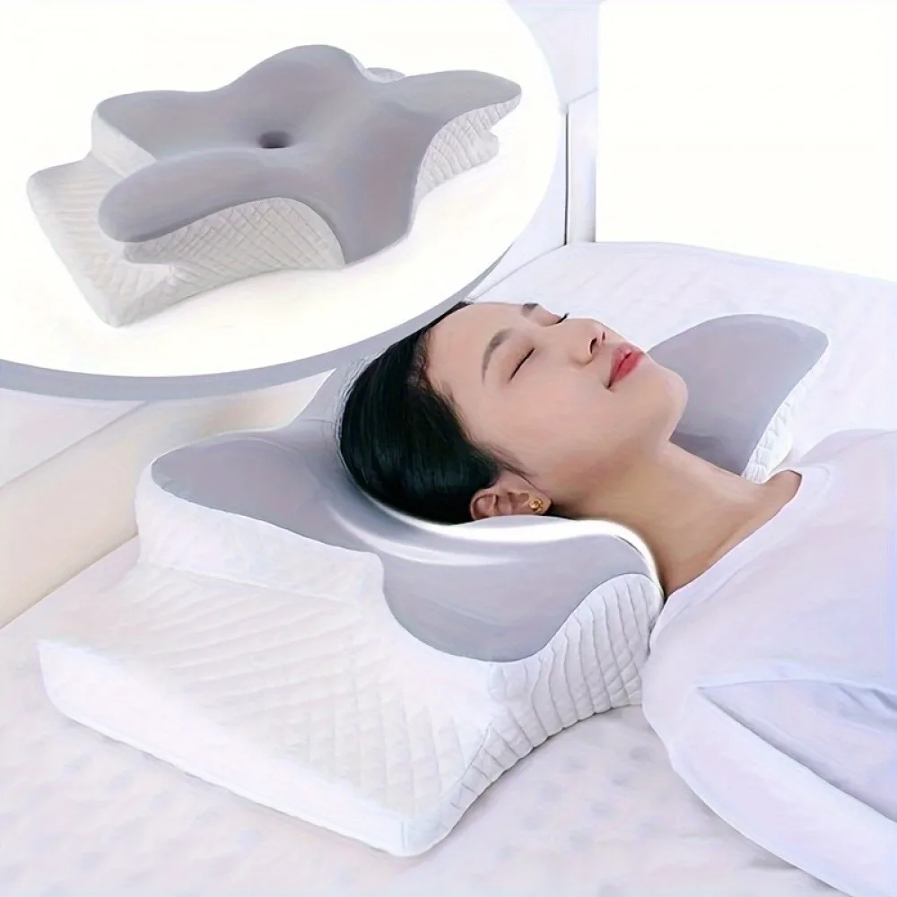 Ergonomic Orthopedic Memory Foam Neck Pillow Cervical Support for Side Back Stomach Sleepers Sleeping Contour Pillow