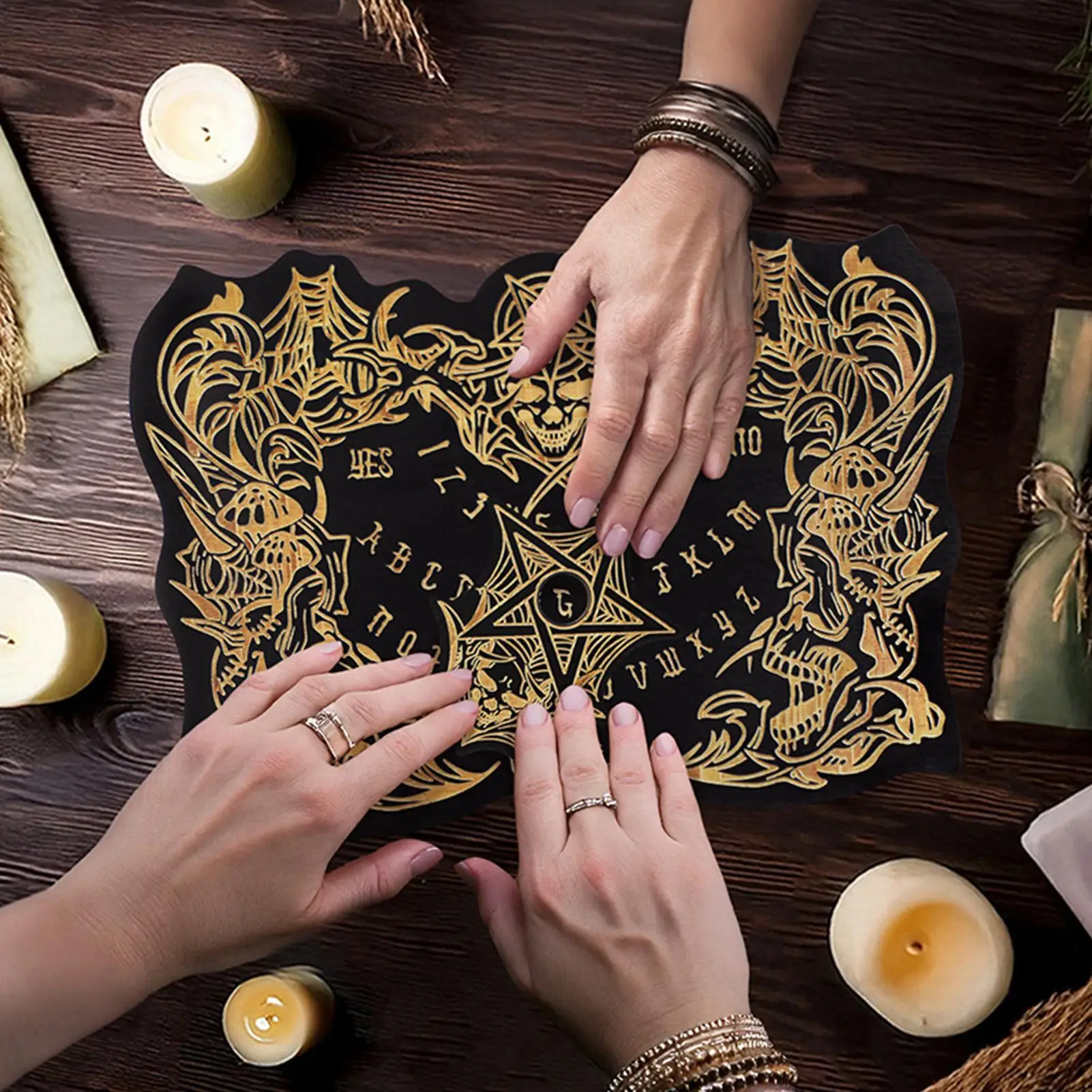 

Доска для гадания, череп, дерево, говорящий дух, настольный игровой набор, метафизический череп, инструмент для расчета сообщений, мистические игры